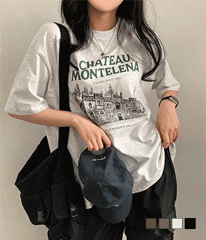 [무료배송] 몬타나 빈티지 레터링 루즈핏 반팔 티셔츠