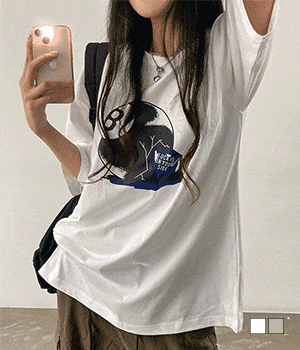 [무료배송] 힙에잇 포켓볼 루즈핏 반팔 티셔츠